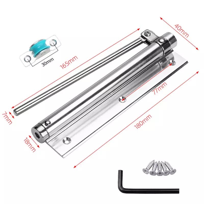Adjustable Aluminum Alloy Automatic Door Closer, Mute Adjustable Automatically Surface Mounted Auto Closing Door, Self-Closing for Middle-Weight Door Adjustable Aluminum Alloy Automatic Door Closer, Mute Adjustable Automatically Surface Mounted Auto Closing Door, Self-Closing for Middle-Weight Door